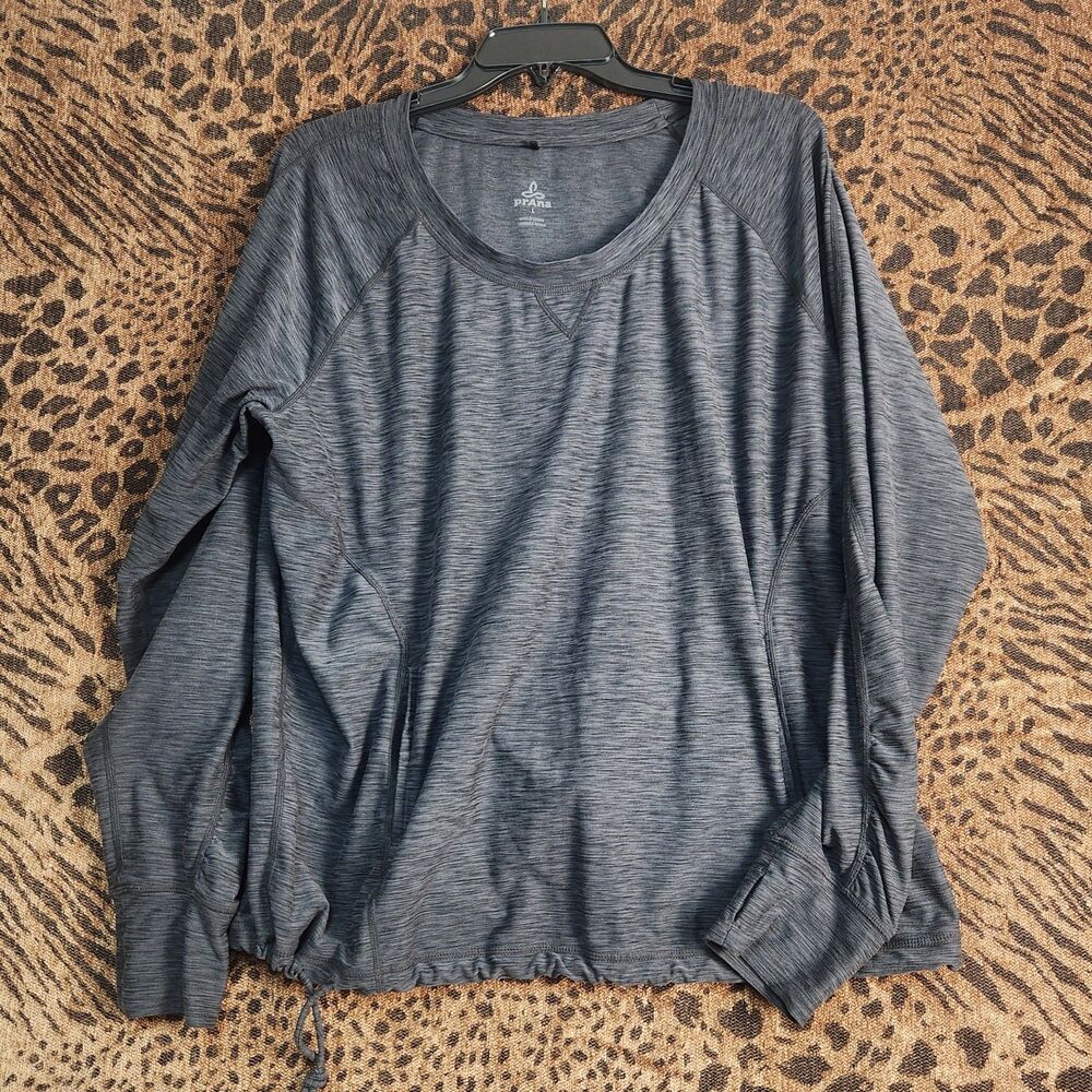 prAna Men's Pullover Athleisure Gray Shirt Size Large Gorpcore